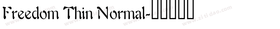 Freedom Thin Normal字体转换